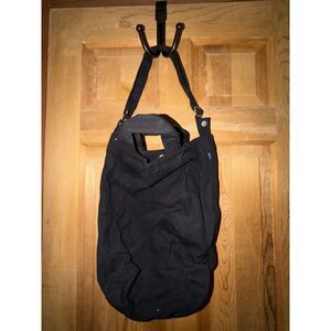 BAGGU Duck Tote Bag Canvas Black Shoulder Strap 2 Handles